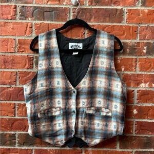 Ride Womens Large Boho Southwestern Cinch Back Sleeveless Vest